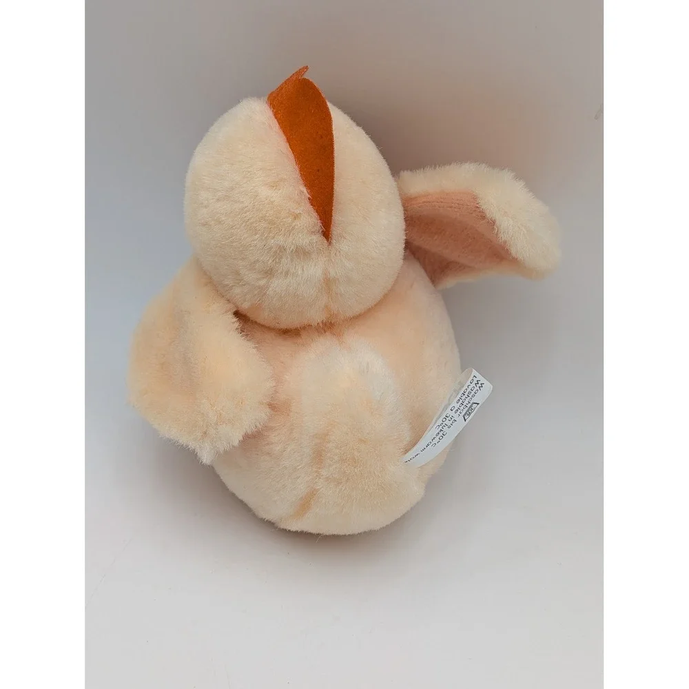 Omi Plusch Plush Chicken Chick Peach‎ Orange Round Chonky Bird Felt Accents